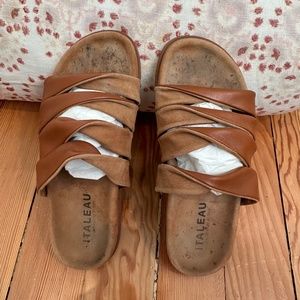 ITALEAU twist sandals! Size: 6.5/37 1/2. All leather handmade in Italy! So cute!